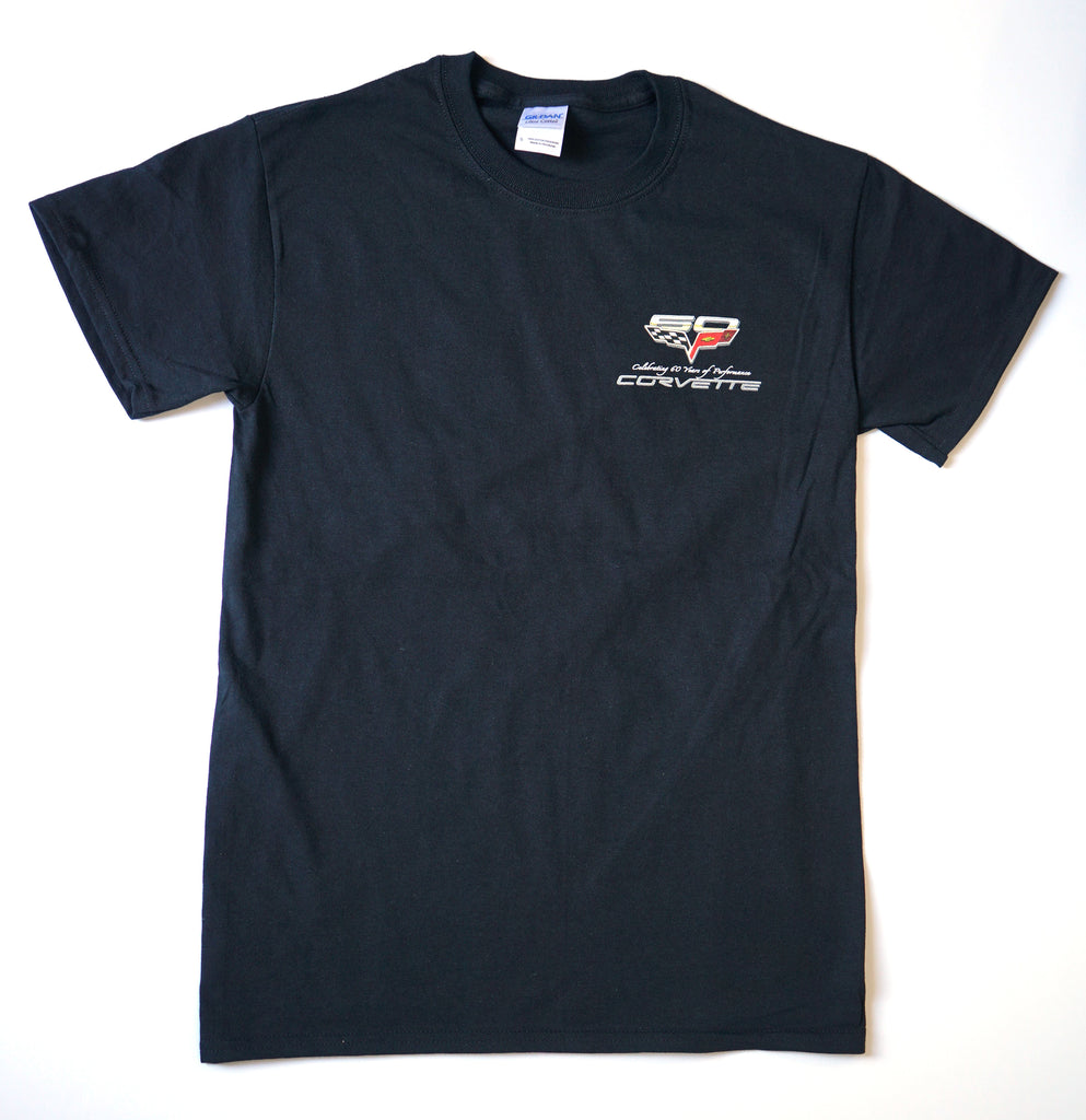 Corvette "Celebrating 60 Years of Awesome Performance" Graphic Print T-Shirt