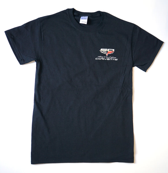 Corvette "Celebrating 60 Years of Awesome Performance" Graphic Print T-Shirt
