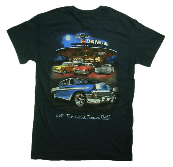 Chevrolet Bel Air Tri-Five Retro Drive-in Graphic Print Short Sleeve T-Shirt