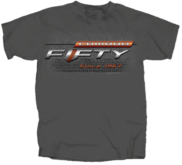 Camaro 50th Anniversary Gravel Tread T-Shirt by Joe Blow T's