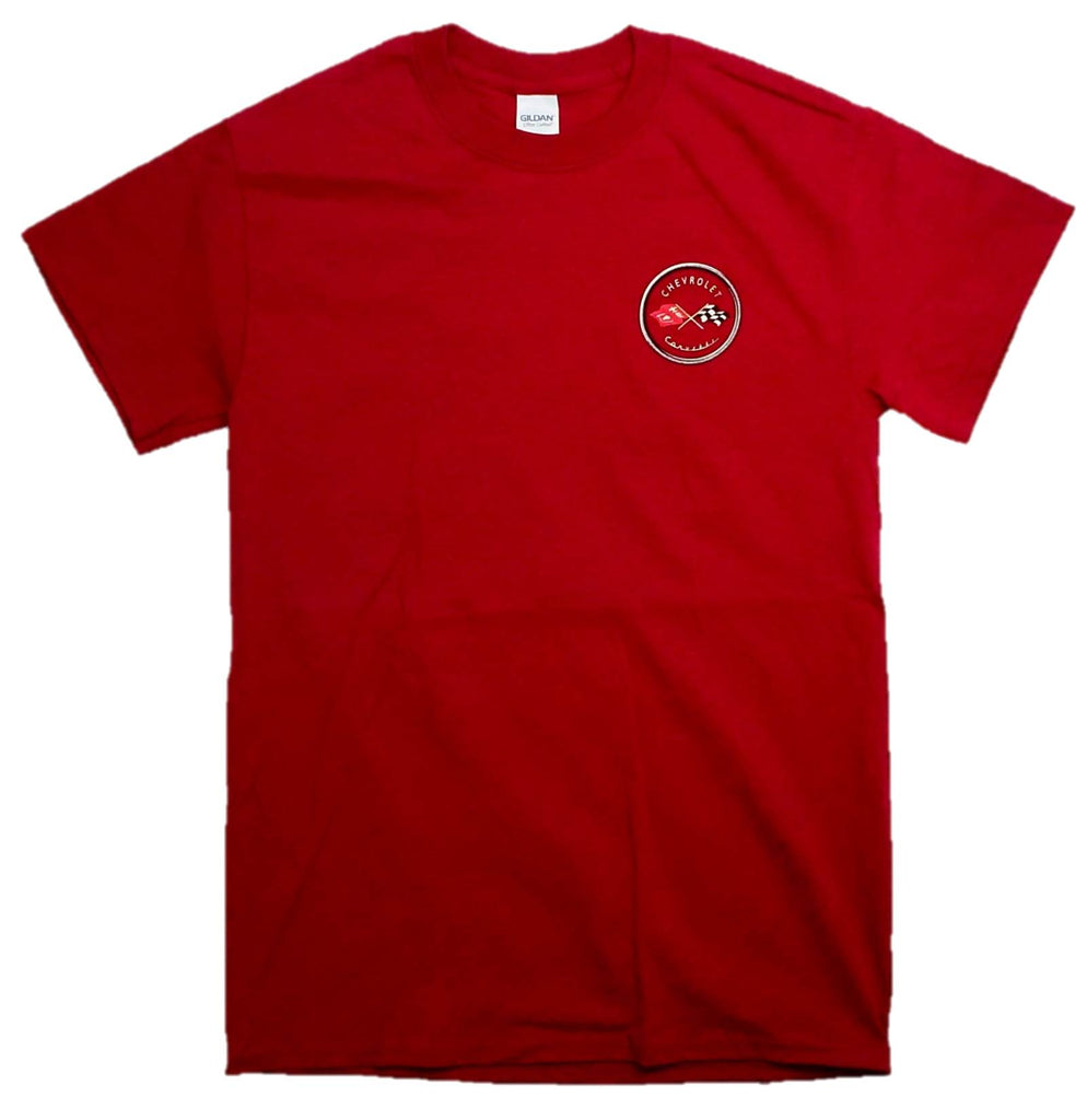 Joe Blow T's C1 Corvettes With Flag Men's Adult T-Shirt