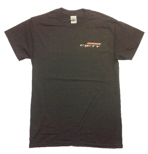 Chevy Camaro 50 Year Logo Insignia T-Shirt 100% Cotton - Grey - By Joe Blow T's