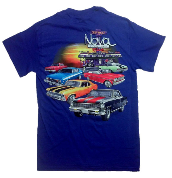 Chevrolet Nova T-Shirts 100% Cotton - Blue by Joe Blow T's