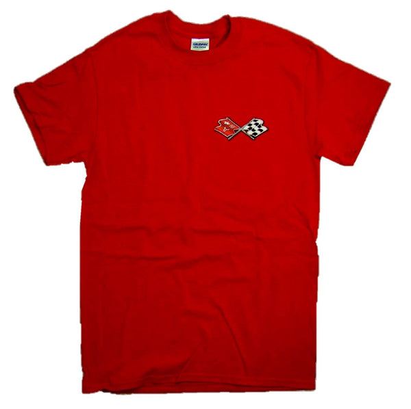 Corvette Stingray and C3 Logo 100% Cotton Short Sleeve Graphic Print T-Shirt
