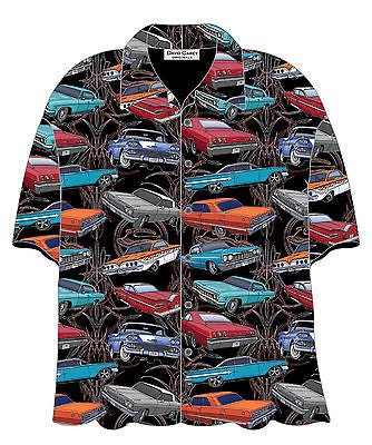 Chevrolet Impalas Classic Hawaiian Bowling Camp Shirt by David Carey Apparel
