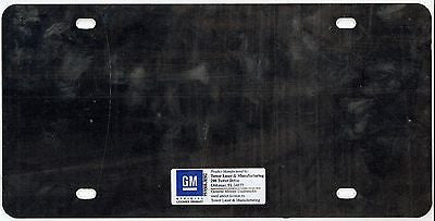 Corvette C4 Logo on a Black Aluminum Corrosion Resistant License Plate Sign