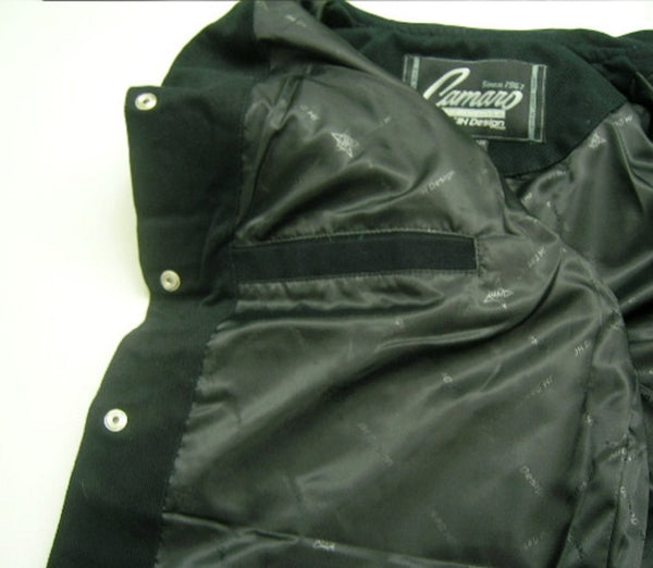 Chevrolet Camaro Men's Black Twill Jacket with Embroidered Logos by JH Design