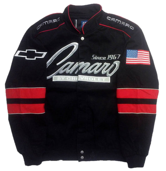 Racing Jackets Men's Chevy Camaro Embroidered Jacket Cotton