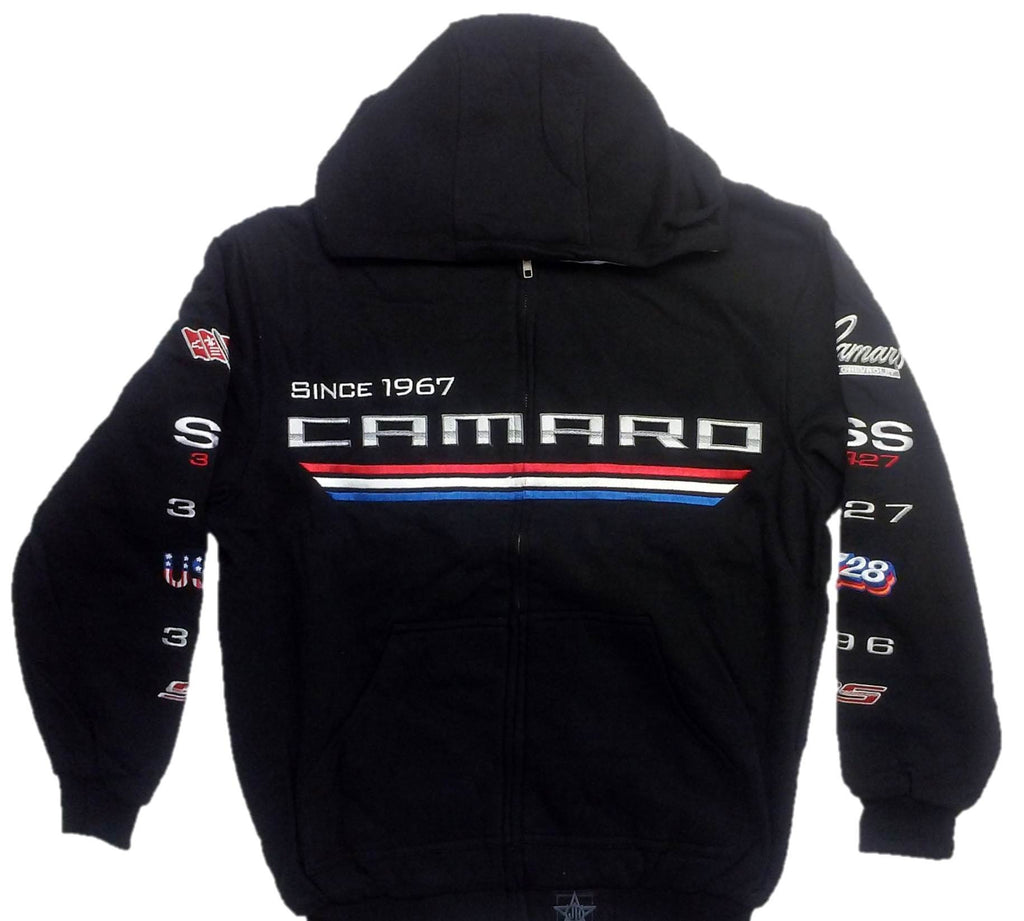 Chevrolet Camaro Since 1967 Zip-up Hoodie with Screen Printed Logos by JH Design
