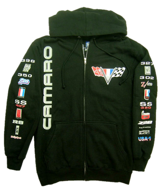 Chevrolet Camaro Zip-up Hoodie with Screen Printed Racing Logos by JH Design