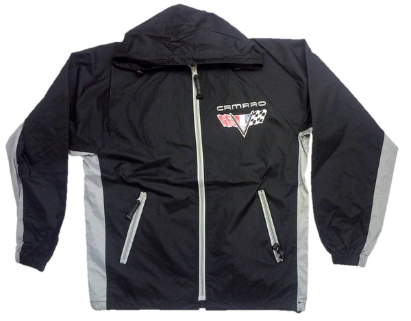 Camaro Racing Raincoat Windbreaker Jacket w/ Packing Pouch