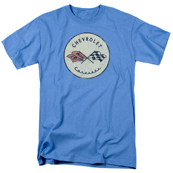 Chevrolet Corvette Crossed Flags C1 Logo T-shirt by Trevco