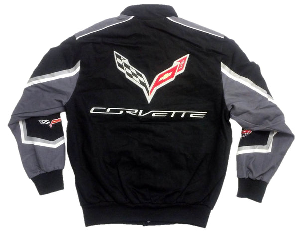Corvette C7 Twill Jacket with Embroidered Logos by JH Design