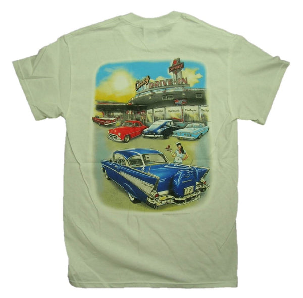 Chevrolet Daytime Chevy Diner/Drive-In 100% Cotton Graphic Print Adult T-Shirt