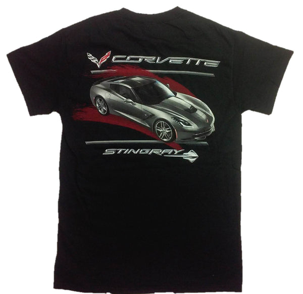 Joe Blow Grey C7 Corvette Stingray with Red Streak T-Shirt