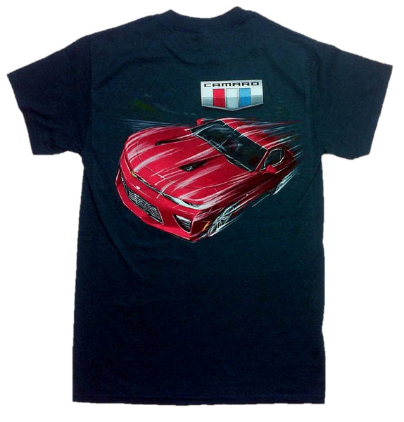 Chevy Men's Camaro 2016 Logo with Car T-Shirt by Joe Blow