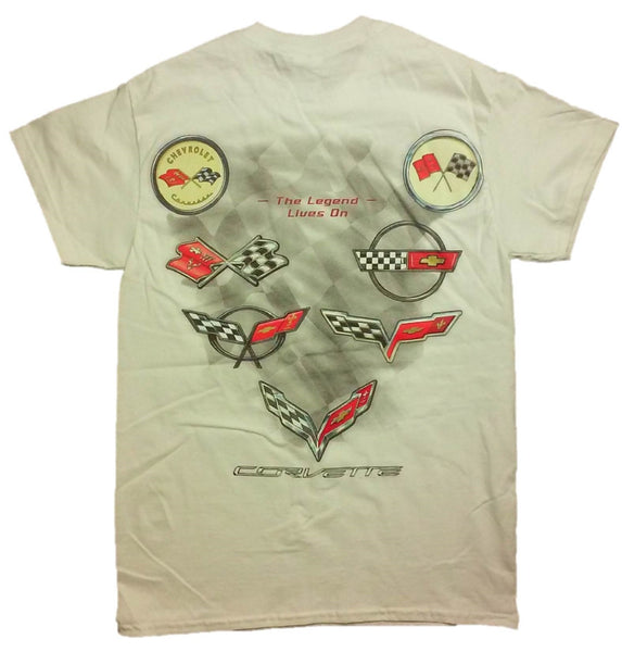 Joe Blow Men's Corvette C1-C7 Flag Collection T-Shirt
