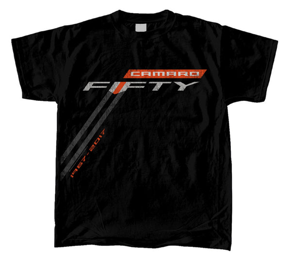 Chevy Camaro 50 Logo Stripe 67-2017 Men's T-Shirt by Joe Blow