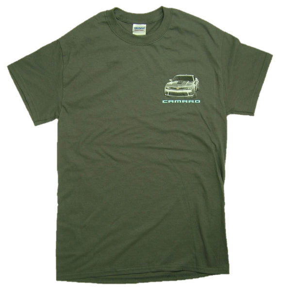 Chevy Z28 Camaro Laurel Wreath 100% Cotton Charcoal Graphic Print T-Shirt