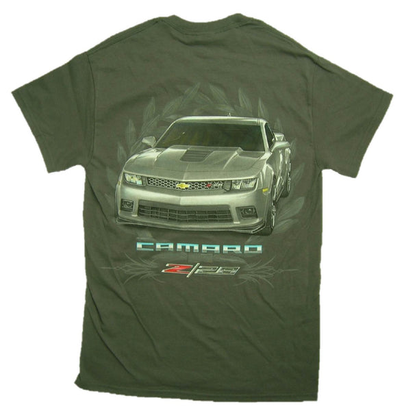 Chevy Z28 Camaro Laurel Wreath 100% Cotton Charcoal Graphic Print T-Shirt