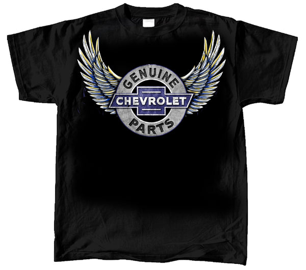 57 Chevrolet Genuine Parts Wings 100% Cotton Graphic Print Short Sleeve T-Shirt