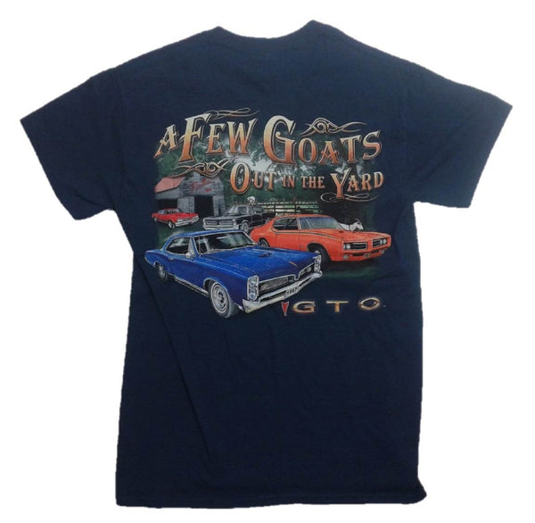 "A Few Goats Out in the Yard" GTO 100% Cotton Graphic Print Short Sleeve T-Shirt