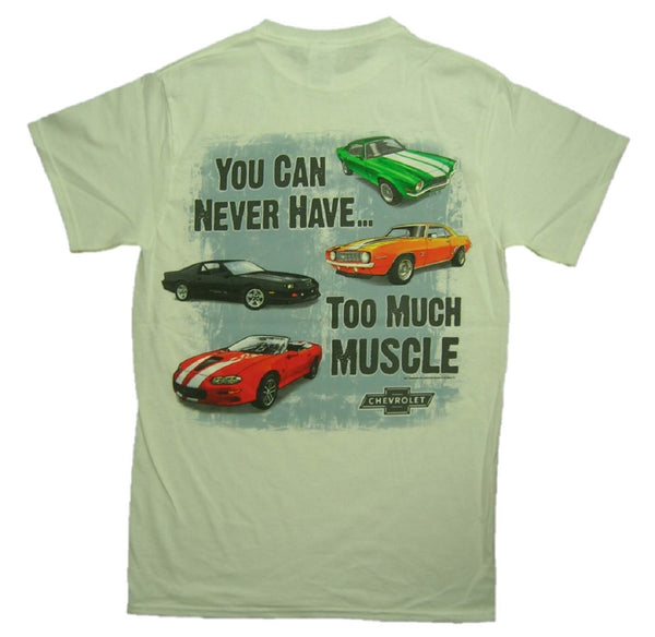 Chevrolet "YOU CAN NEVER HAVE TOO MUCH MUSCLE" 100% Cotton Graphic Print T-Shirt
