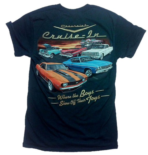 Chevy Mens "Cruise-In" "Boys Show Off Their Toys" T-Shirt