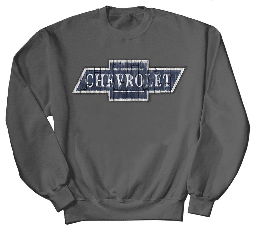 Chevrolet Bowtie Wooden Logo Crewneck Pullover Crewneck Sweatshirt