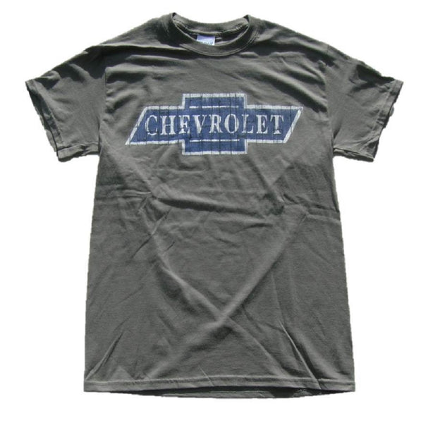 Chevrolet Wooden Bowtie Logo 100% Cotton Short Sleeve Graphic Print T-Shirt