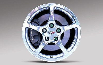 Digitally Printed Image of a Wheel from a C5 Corvette Laser Cut on Aluminum Sign