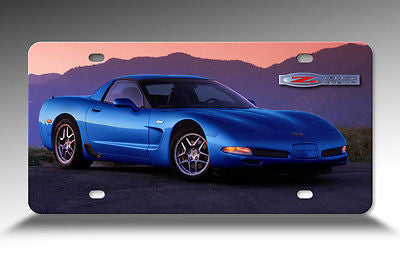 Corvette Blue C5 Z06 Corrosion Resistant Aluminum Metal License Plate Sign